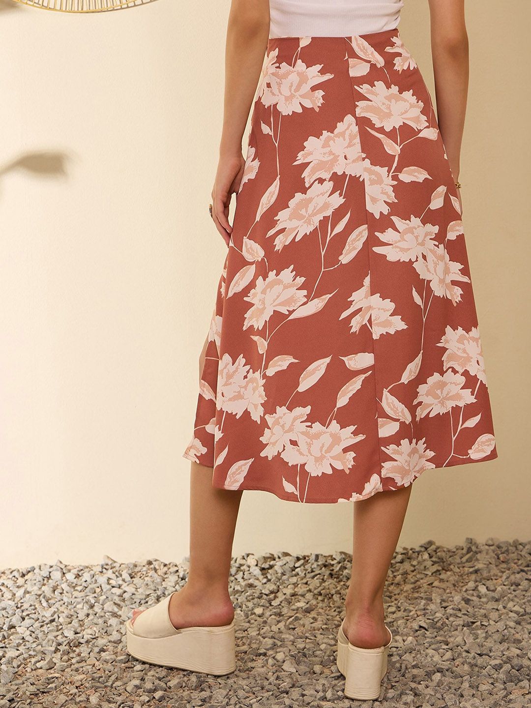 Berrylush Women Floral Printed  A-Line Knee Length Skirt