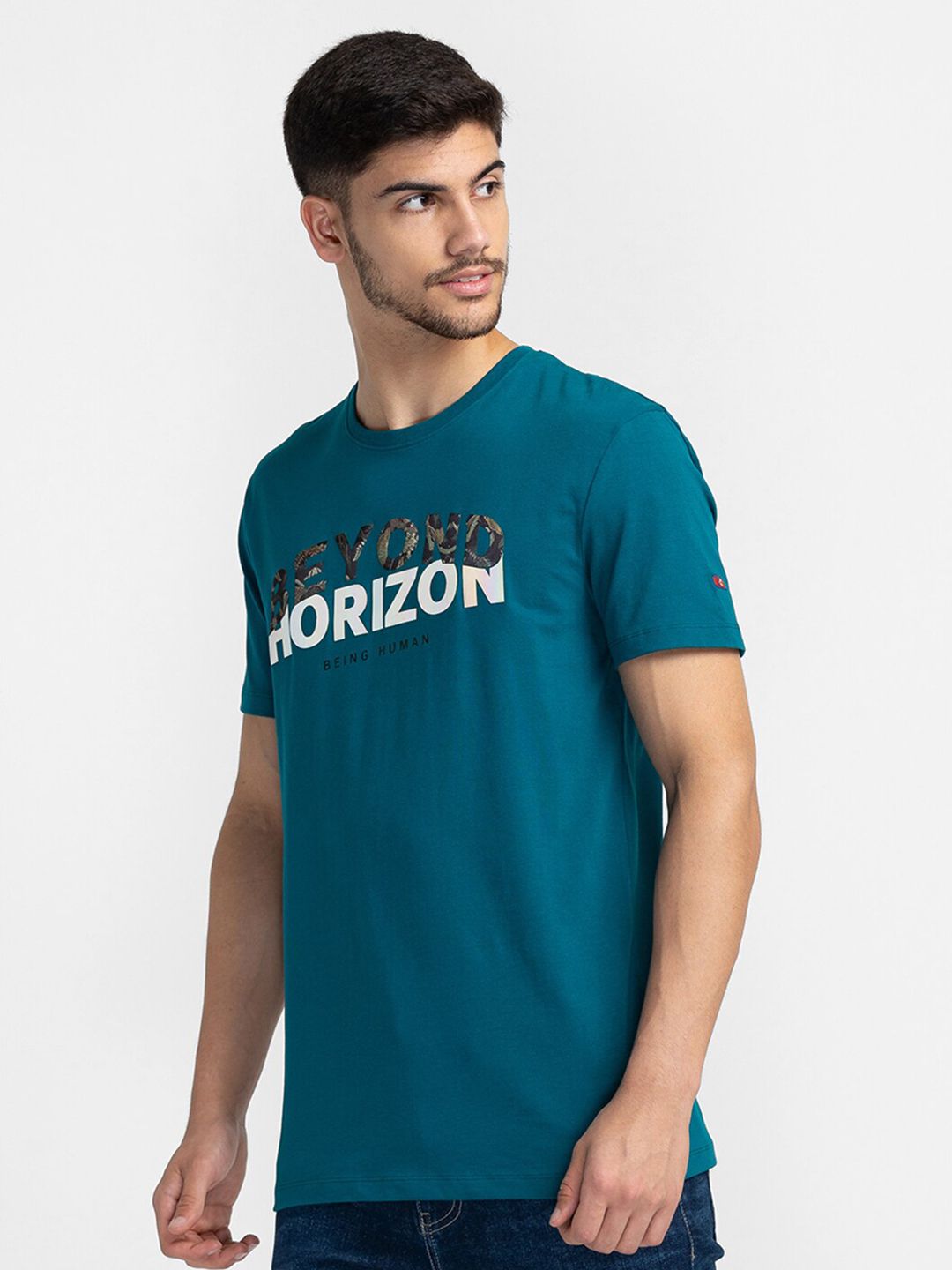 Being Human Typography Printed Short Sleeves T-shirt