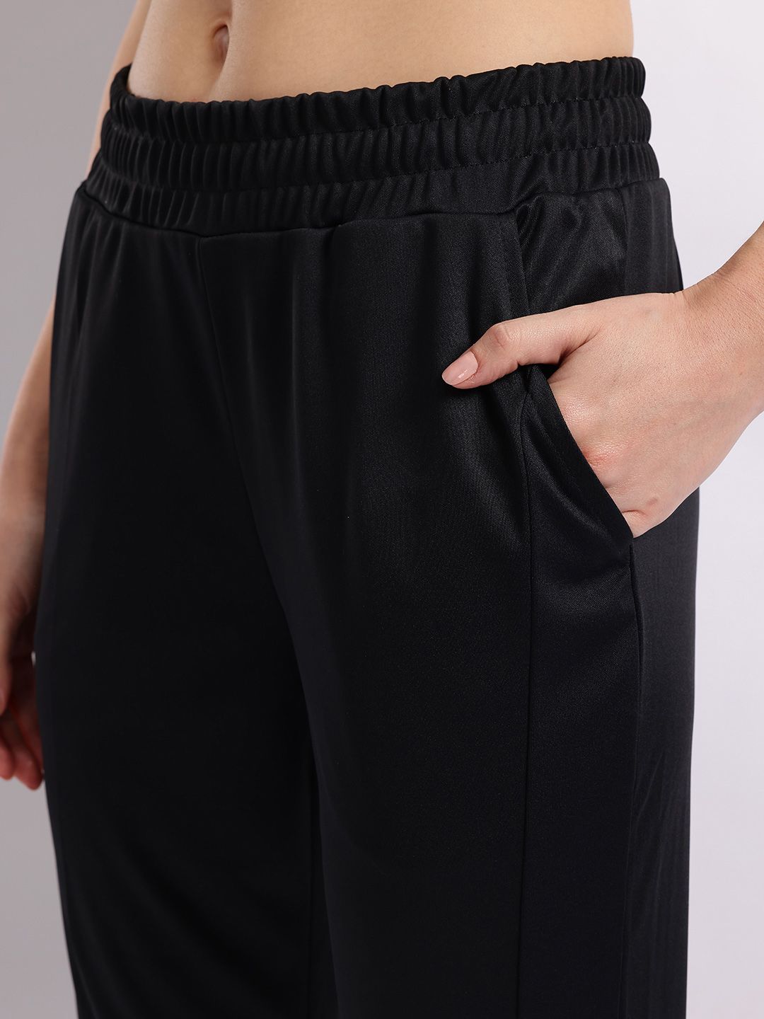 HRX by Hrithik Roshan Women Typography Detail Mid-Rise Running Track Pants