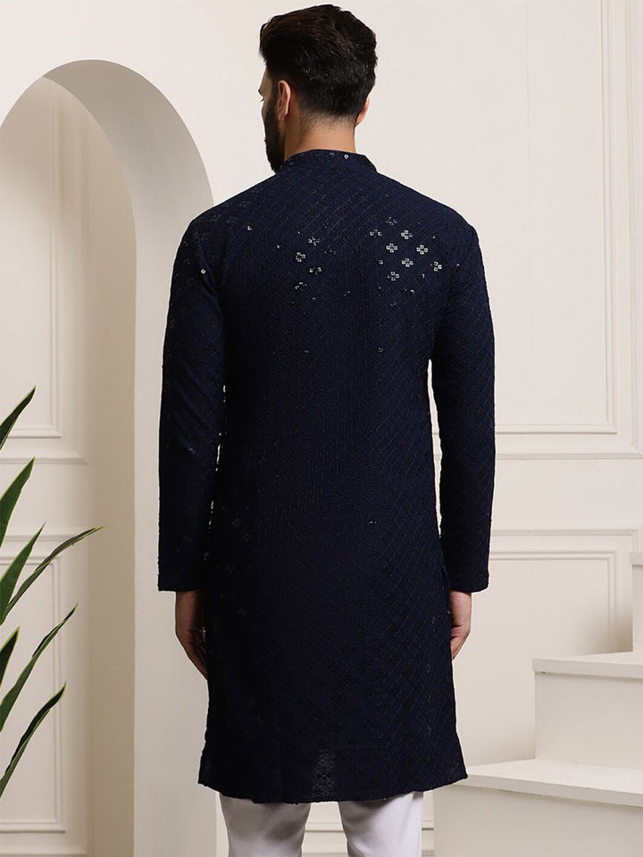 SOJANYA Kurta Lurus Labuci Sulam Etnik Kapas Tulen