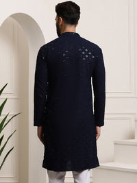 SOJANYA Kurta Lurus Labuci Sulam Etnik Kapas Tulen