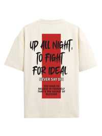 ADRO Men Graphic Printed Round Neck Cotton Oversized T-Shirt
