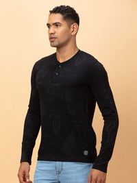 Being Human Men Henley Neck Pockets T-shirt