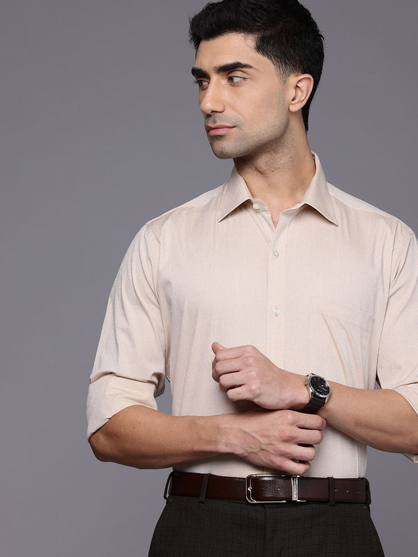 Raymond Textured Self Design Pure Cotton Formal Shirt