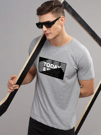 ADRO Typography Printed Round Neck Cotton T-shirt
