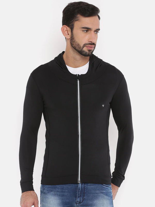 The Indian Garage Co Men Black Solid Sporty Jacket