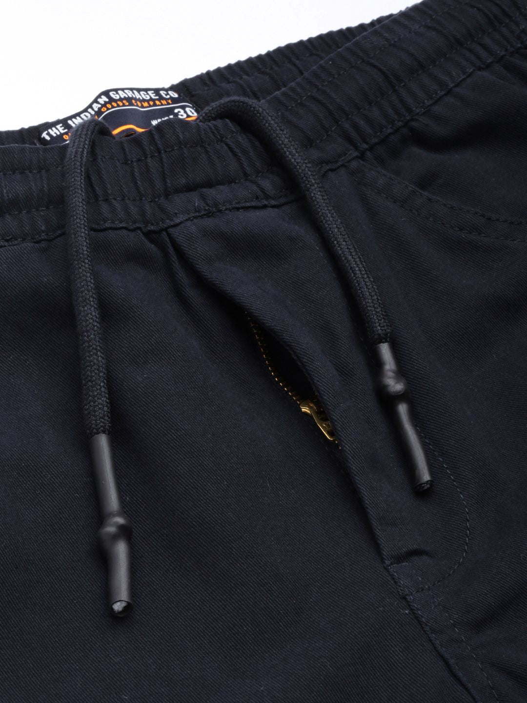 The Indian Garage Co Men Navy Blue Slim Fit Joggers Trousers
