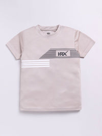 HRX by Hrithik Roshan Boys Brand Logo Printed Rapid-Dry T-shirt