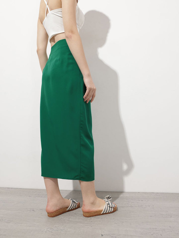 DressBerry Easy Breezy Vibes Bow Down Wrap Midi Skirt