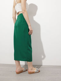 DressBerry Easy Breezy Vibes Bow Down Wrap Midi Skirt