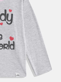 Moms Love Kids Girls Printed Pure Cotton Clothing Set