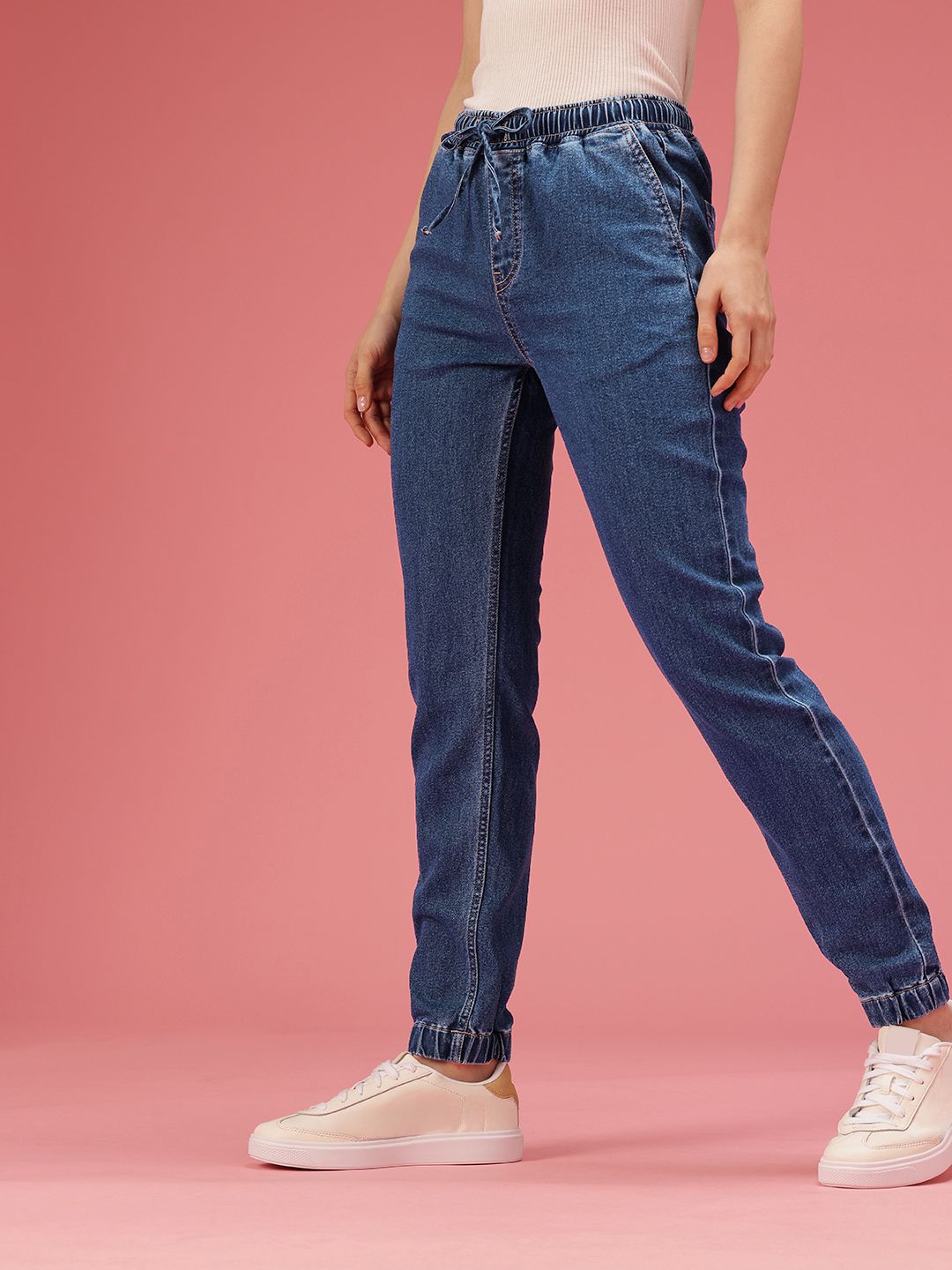 DressBerry Women High-Rise Light Fade Stretchable Jogger