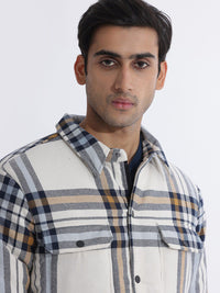 RARE RABBIT Men Hollis Tailored Fit Checked Cotton Jacket