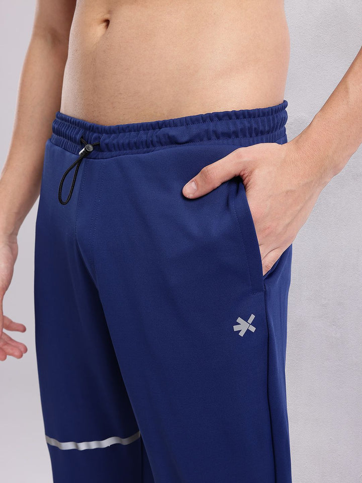 HRX by Hrithik Roshan Men Mid-Rise Rapid-Dry Running Track Pants with Reflective Elements