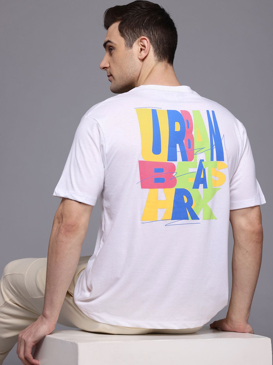 HRX by Hrithik Roshan Typography Printed T-shirt