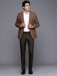 Raymond Men Checked Slim Fit Formal Trousers