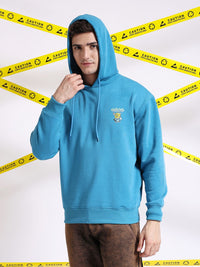 The Indian Garage Co Graphic Back Printed Hooded Oversized Pullover Sweatshirt