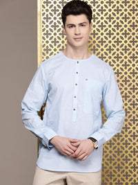 House of Pataudi Solid Round-Neck Rozana Kurta