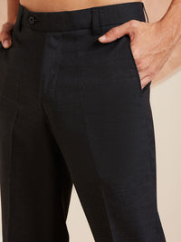 DENNISON Men Checked Smart Tapered Fit Easy Wash Formal Trouser