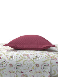 TRIDENT Doris Meadow Doris Flat 144TC Queen Cotton Bedsheet Set