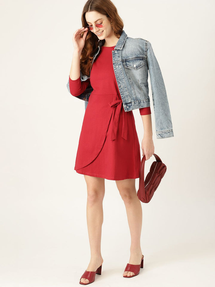 DressBerry Red Layered Dress