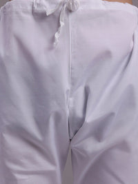 Jompers Floral Embroidered Sequinned Pure Cotton Straight Kurta With Pyjamas