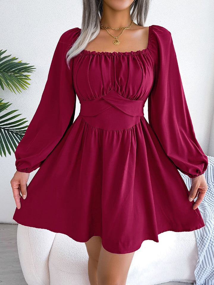 all about you Puff Sleeve Fit & Flare Dress