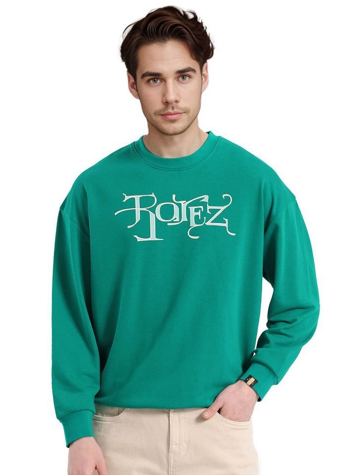 RARE RABBIT Men Printed Round Neck Sweatshirt