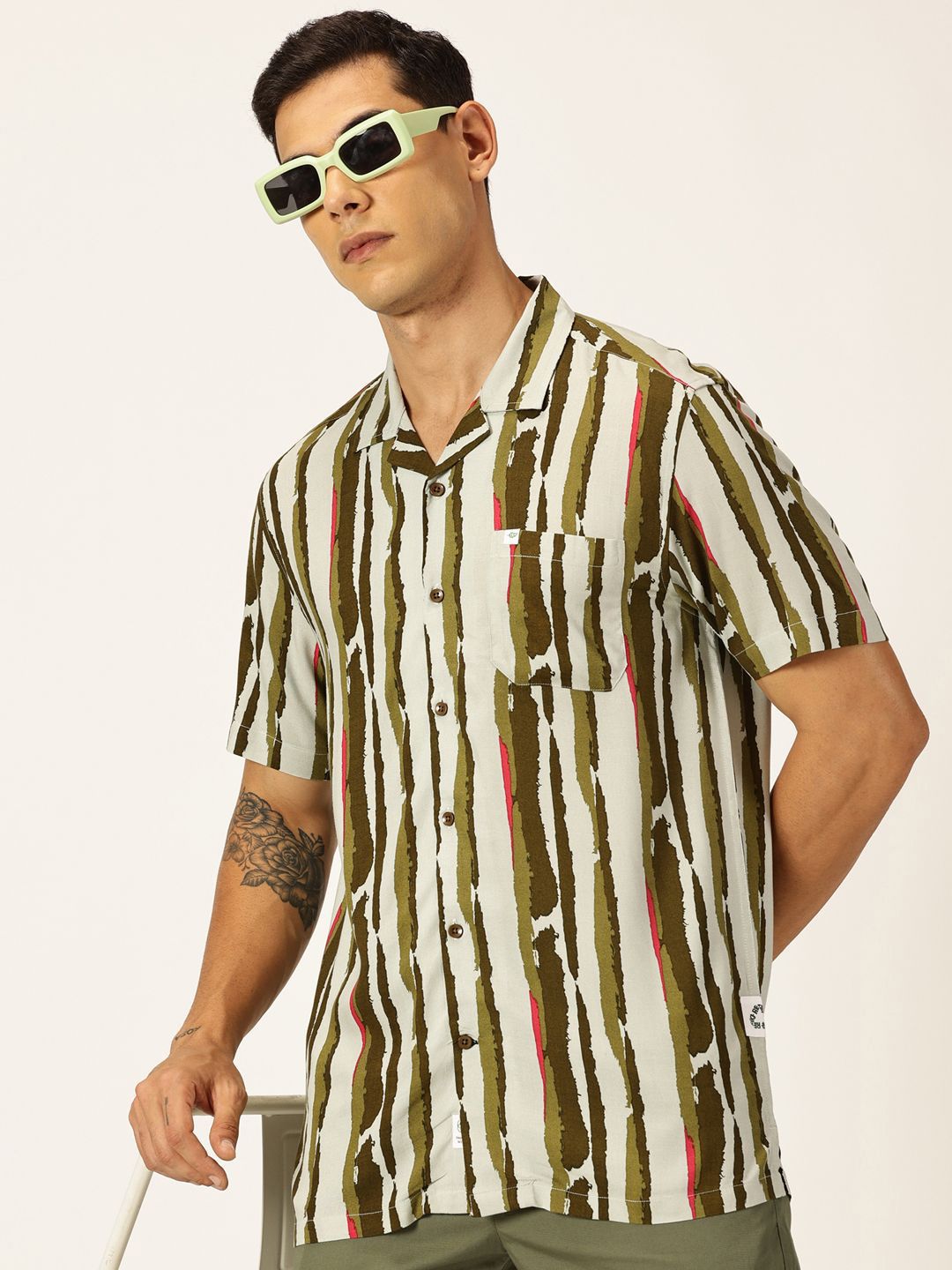Thomas Scott Men Smart Opaque Printed Casual Shirt