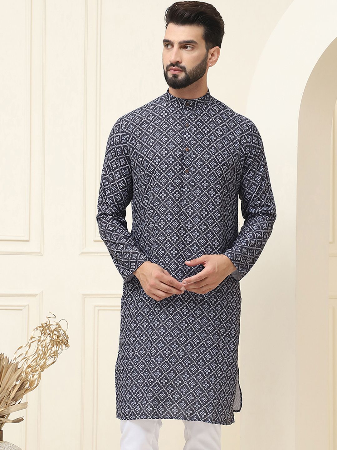SOJANYA Motif Etnik Printed Pure Cotton Kurta