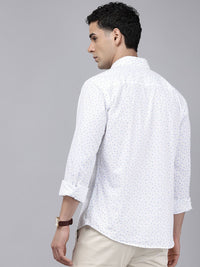 Park Avenue Slim Fit Opaque Geometric Printed Pure Cotton Casual Shirt