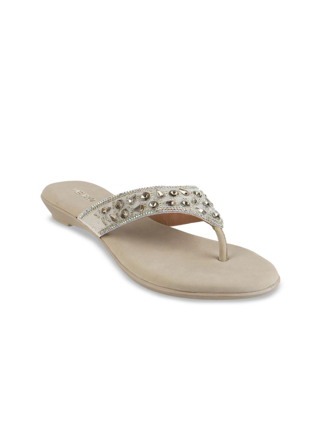 Metro Women Embellished Wedge Flats