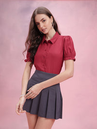 DressBerry Puff Sleeves Casual Shirt