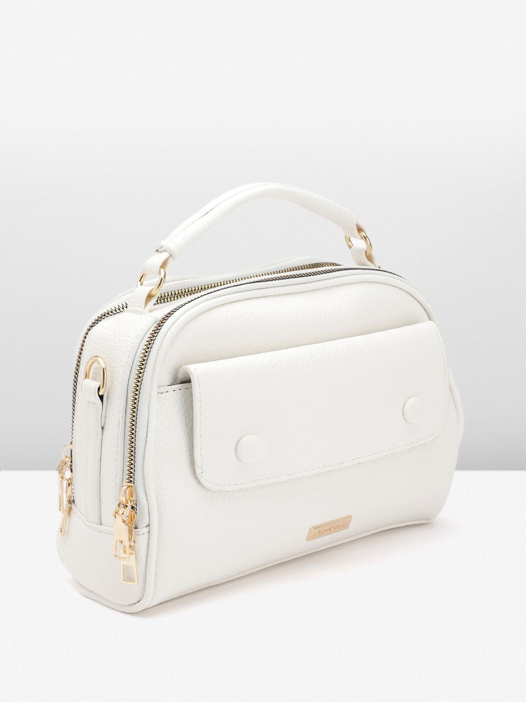 DressBerry Textured Structured Handheld Bag