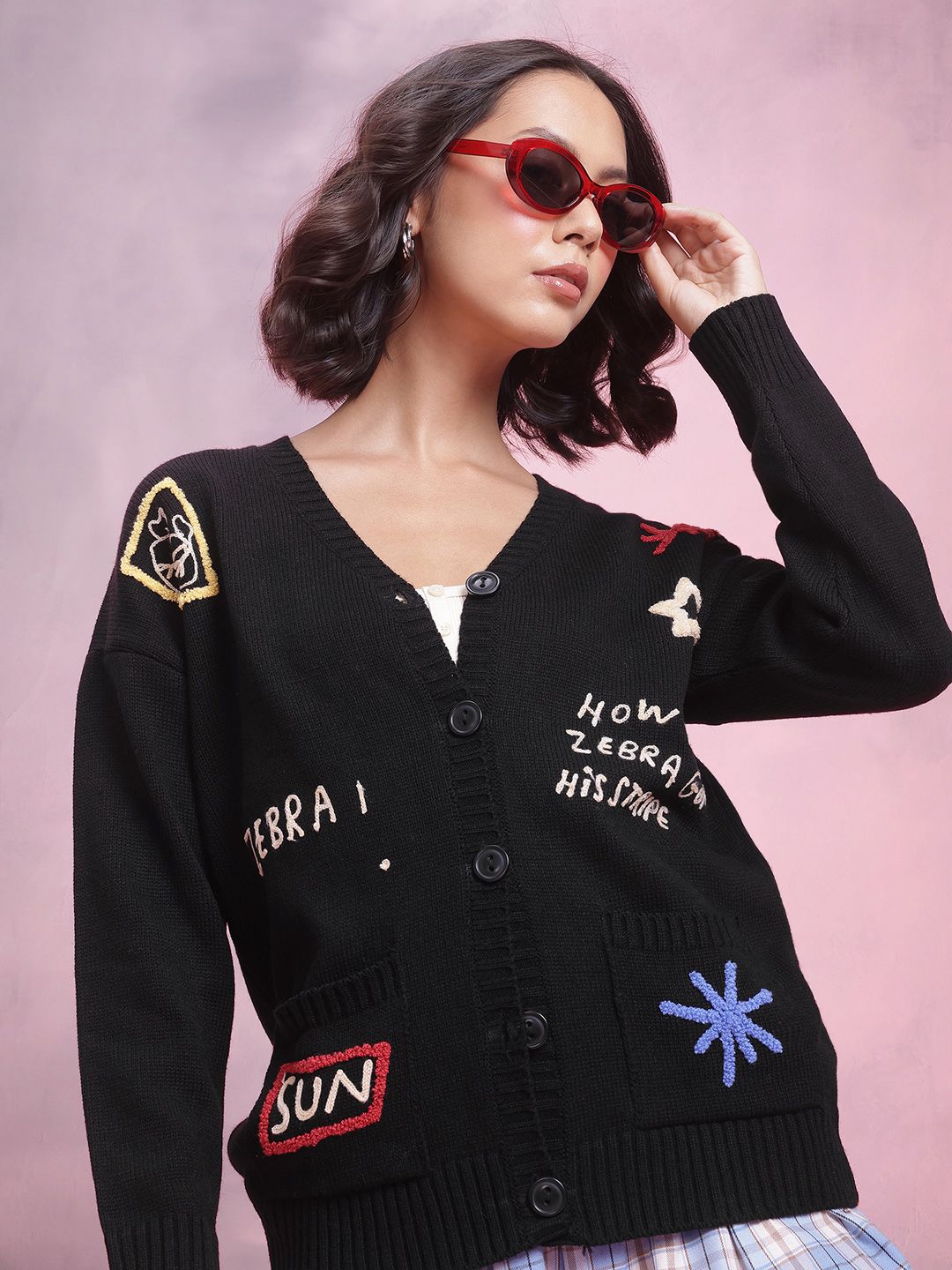 DressBerry Embroidered Cardigan