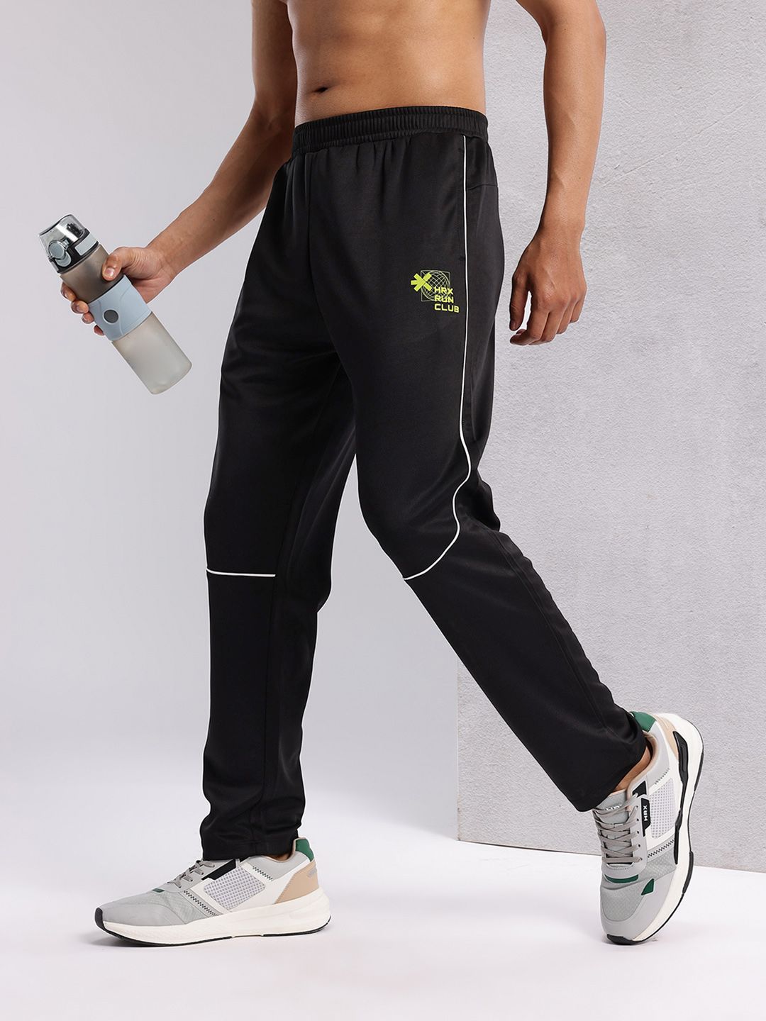 HRX by Hrithik Roshan Men Contrast Piping Rapid-Dry Running Track Pants