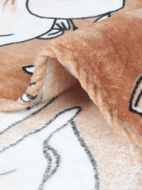 Story@home Brown & White Floral Mild Winter 300 GSM Single Bed Blanket