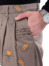 The Indian Garage Co Abstract Printed Cotton Loose Fit Trouser