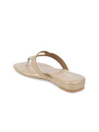 Metro Embellished Open Toe Flats