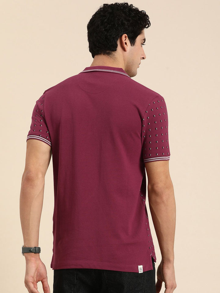 Being Human Printed Polo Collar Pure Cotton T-shirt