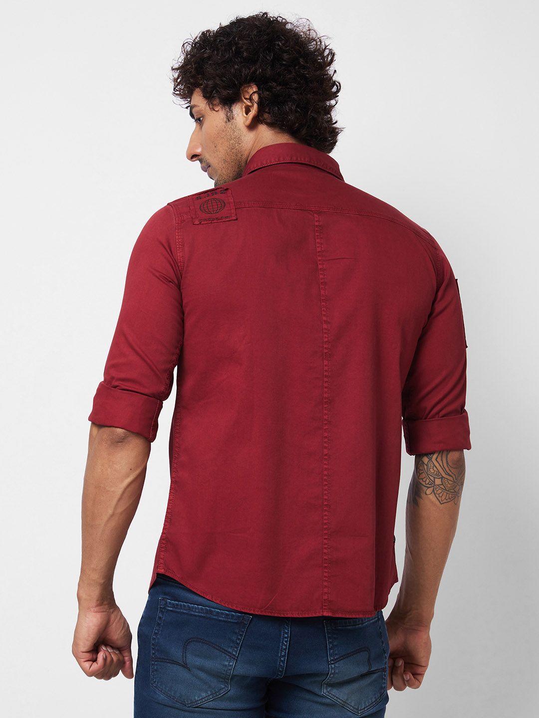 SPYKAR Typography Printed Cotton Casual Shirt