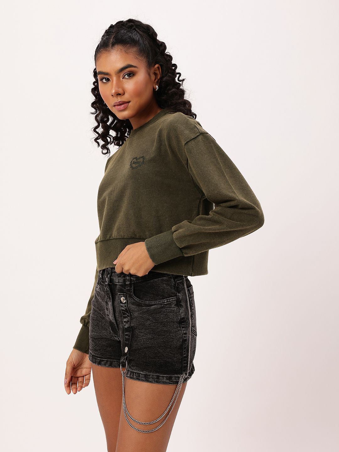 DressBerry Boxy Fit Cotton Terry Sweatshirts