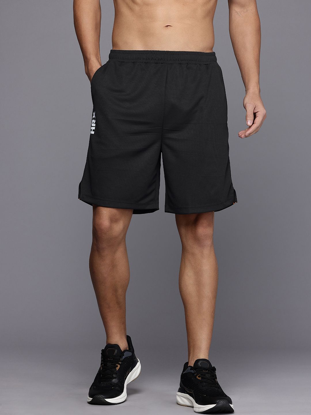 HRX by Hrithik Roshan Men Sculptflex Self-Design Rapid-Dry Training Shorts