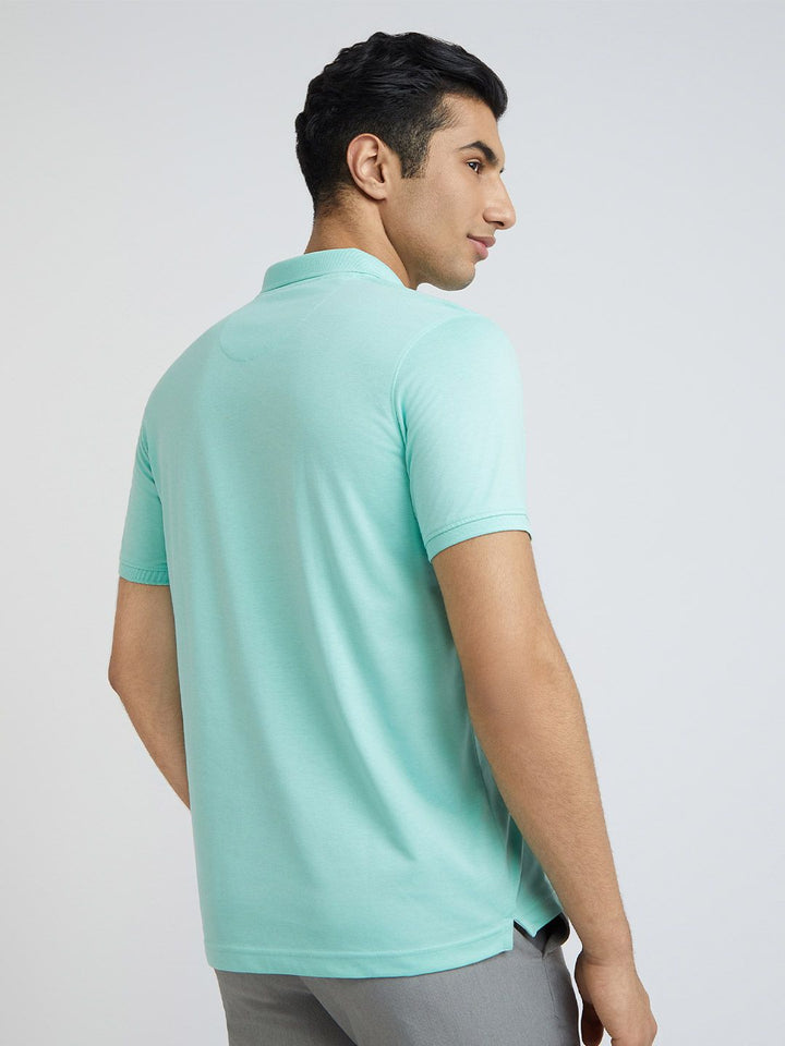 Park Avenue Striped Polo Collar Slim Fit T-shirt