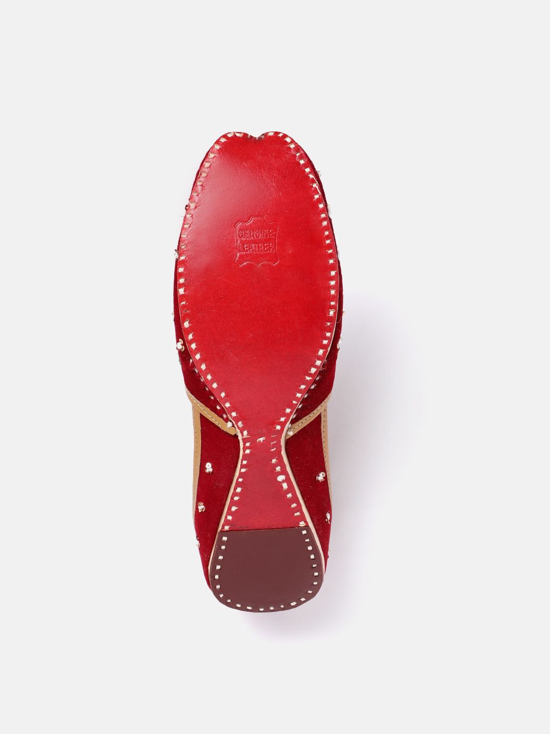 House of Pataudi Leather Embellished Ethnic Mojaris