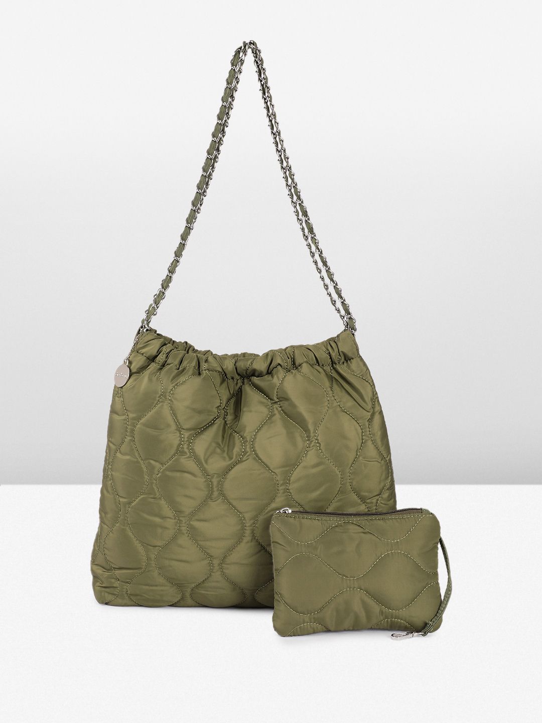 DressBerry Structured Quilted Shoulder Bag with Pouch