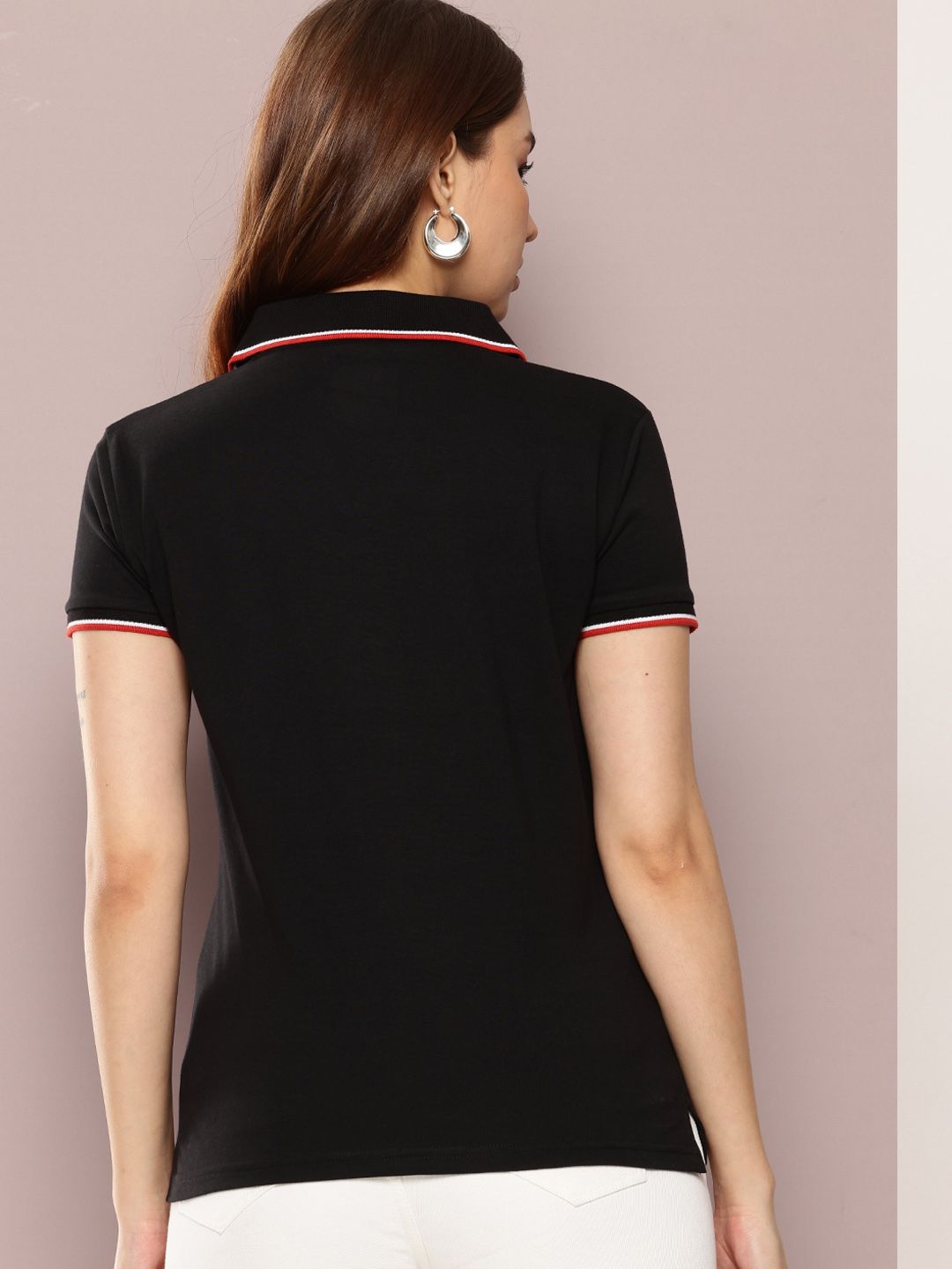 DILLINGER Women's Regular Fit Badge Embroidery Polo Tshirt