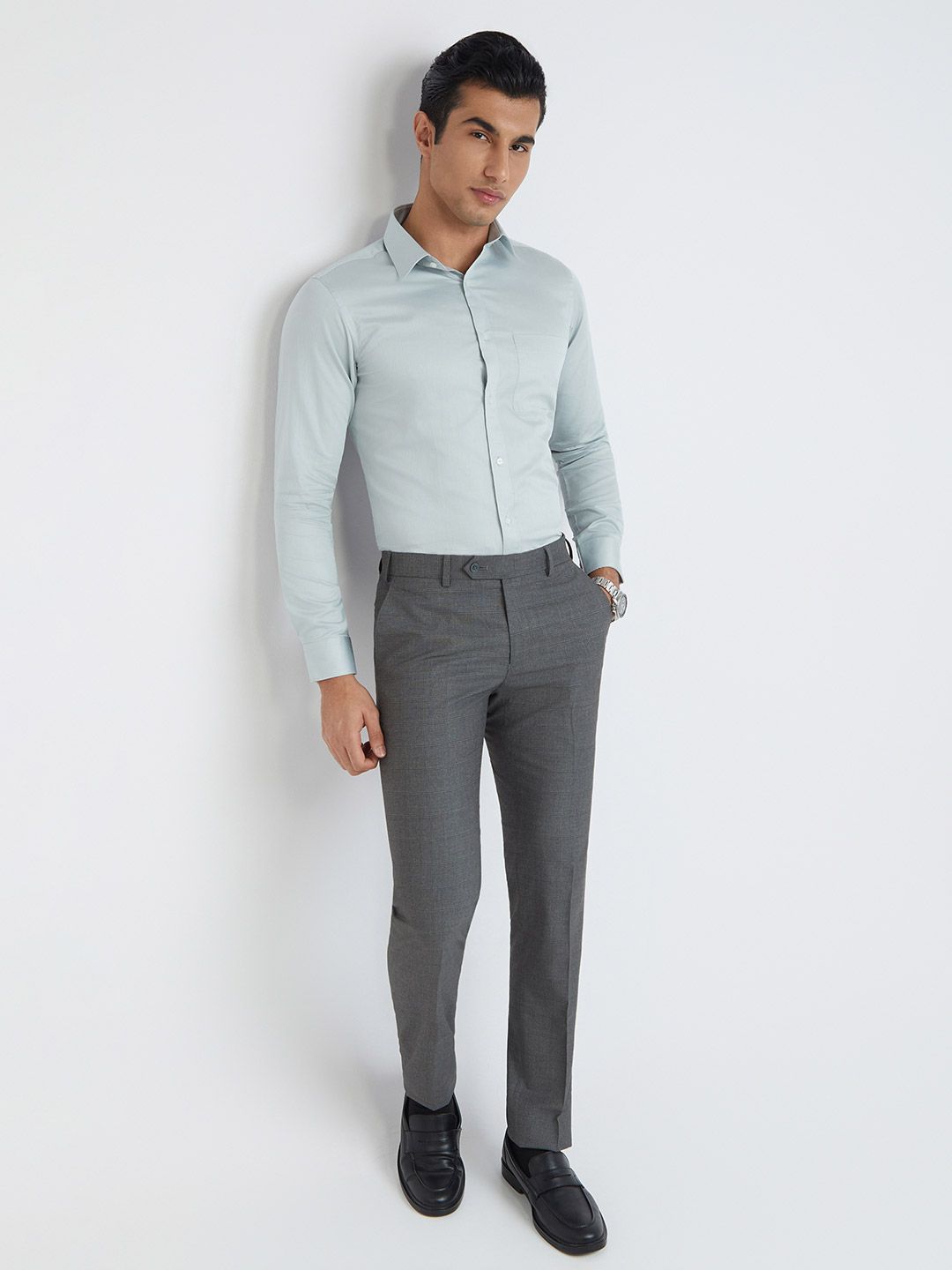 Raymond Pure Cotton Slim Fit Opaque Formal Shirt