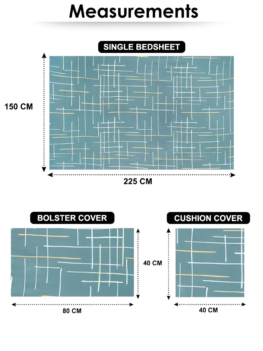 Story@home 8 Pc Green Geometric Printed Satin Finish Diwan Set