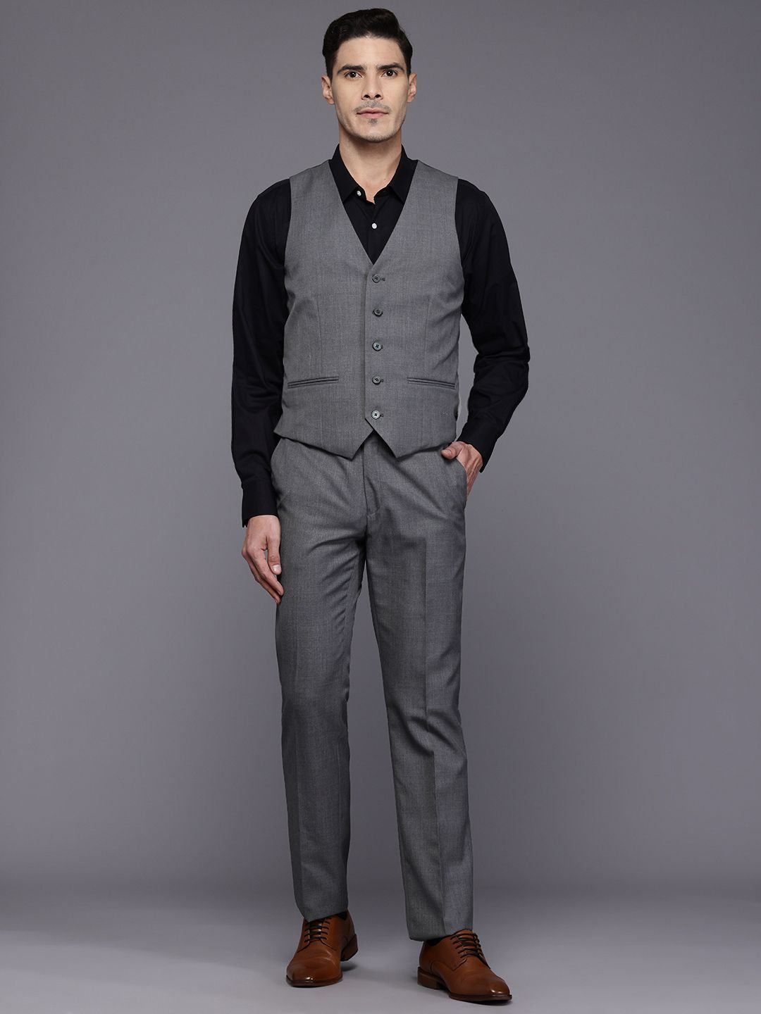Raymond Formal Contemporary-Fit Blazer & Trouser With  Waistcoat